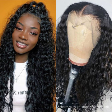 Brazilian Water Wave 360 Lace Human Hair Wigs 360 Full Lace Wigs With Baby Hair Pre Plucked Natural Hairline 150% Remy Hair
